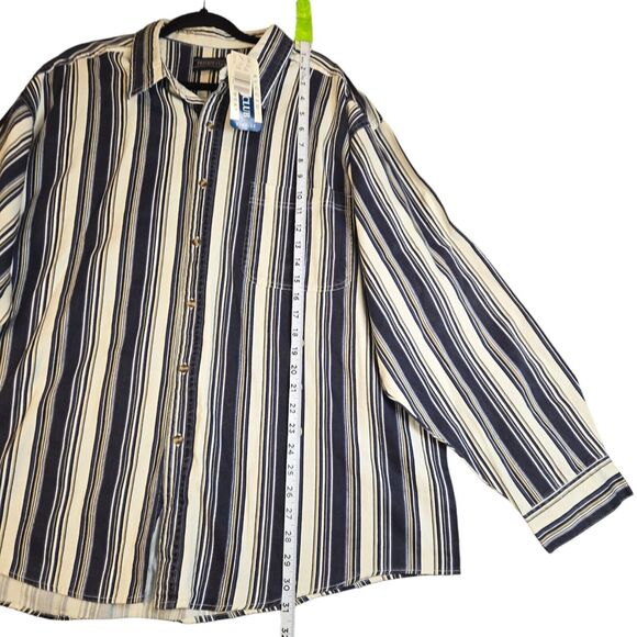 Vintage Private Club Sportswear K Mart Shirt Mens 2XL Stripes Long Sleeve NWT - Picture 6 of 10